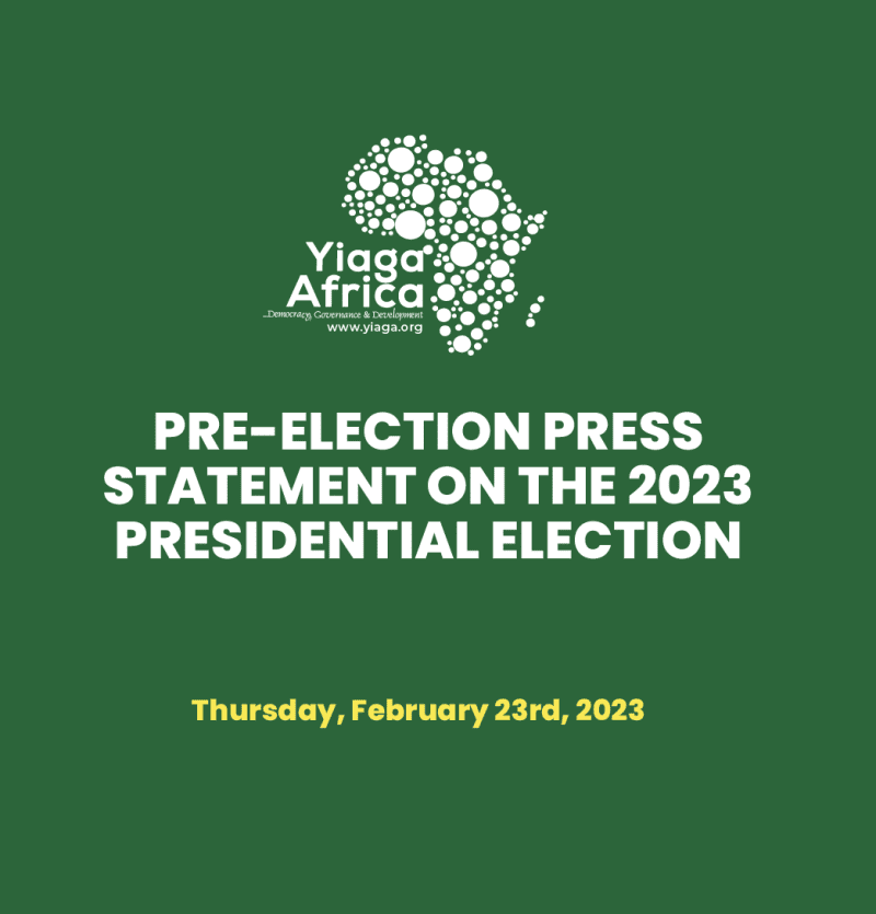 Pre Election press statement on the 2023 presidential election in Nigeria